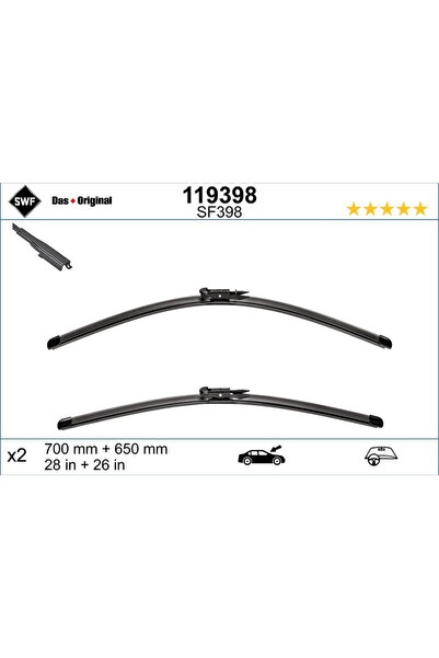 SWF Set lamela stergator Wiper FB OE LHD 700/650 mm