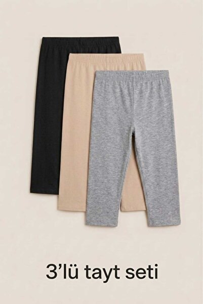 Brashop Women's 3-Piece Plus Size Cotton Lycra Below-Knee Capri Leggings |   ...