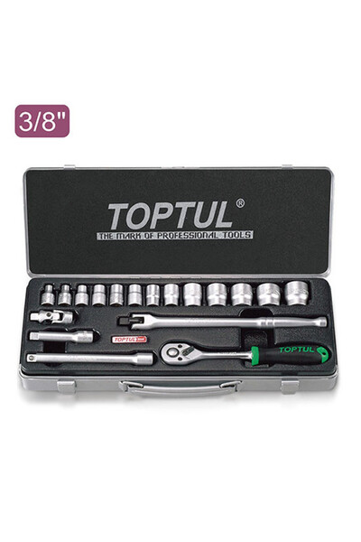 TOPTUL 3/8 socket set (18 pieces)
