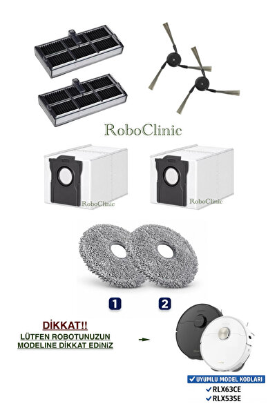 Roboclinic مكنسة كهربائية روبوتية Dreame X40 Ultra L40 Ultra متوافقة مع كيس ا...