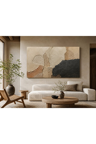 Mgi Design Premium Vitray Ay Işığı Çölü Kanvas Tablo mgi