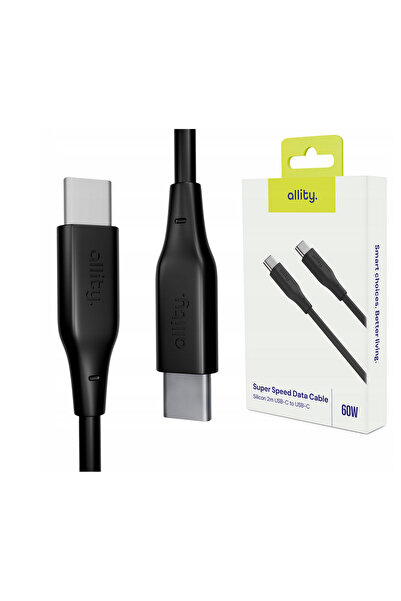 OEM Καλώδιο Allity AUC-02 USB-c - USB-c 1,0 m 60W μαύρο
