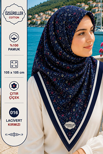 ÖZGÜRELLER Özgüreller, 105x105 cm Çıtır Desen Yazma , %100 Pamuklu Hediyelik ...