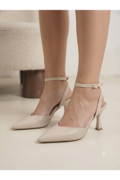 softoria shoes Women's Brown Pointed Toe Ankle Strap Stiletto Heeled Shoes