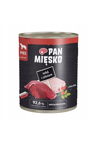 NO BRAND Hrana pentru caini PAN MIĘSKO Curcan cu cerb 800 g