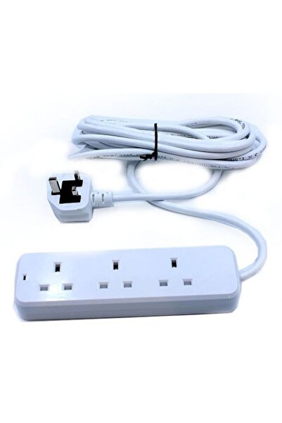 Generic Electrical extension with 3 sockets, white, 3 meters