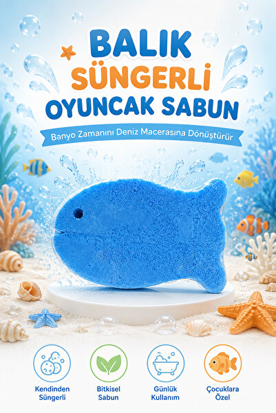 Dermolive Sponge Toy Herbal Bath Soap Fish 120 g