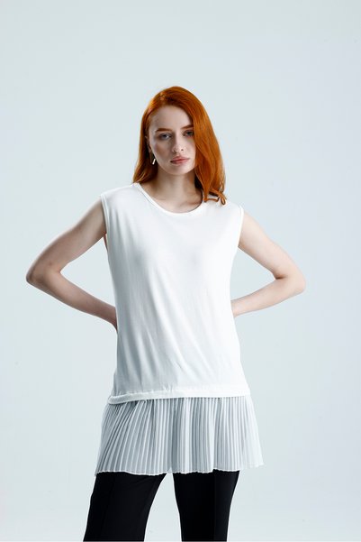 Madame QAN's Pleated Lingerie Tunic