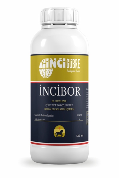 İnci Gübre İncibor Sıvı Bor Gübresi 500 ML - Çiçeklenme ve Meyve Tutumu Artırıcı