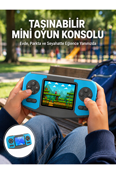 FTA TİCARET Taşınabilir Mini Video Oyun Konsolu Ergonomik Tasarım