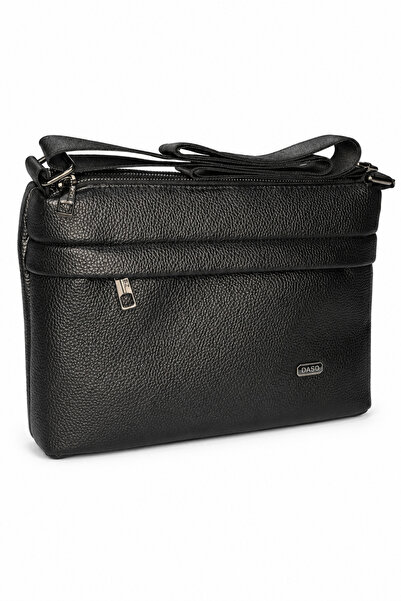dukidasoturkiye Duki Daso Iconic Series - Black Leather Look Casual Sling Bag...
