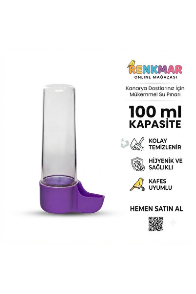renkmar Mor kanarya suluğu 100 ml İSPİNOZ Hint bülbülü kuş suluk