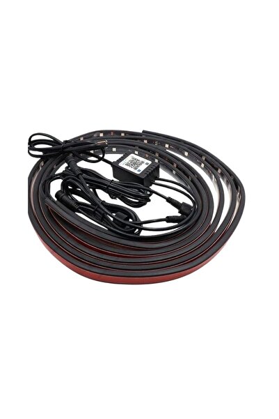 DORA LED Araç Altı RGB Led Aydınlatma Şerit Led 4'Lü Set 90*120cm APP Kontrol...