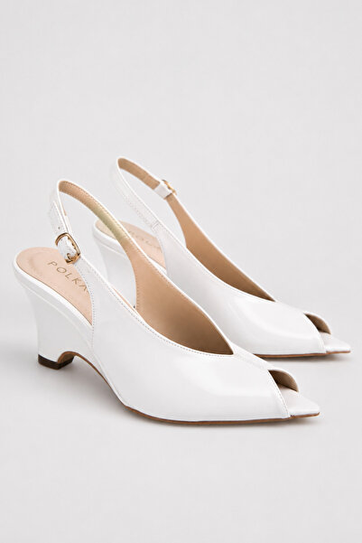 POLKA STORE Fine Open Toe Wedge Heeled Summer Sandals Women's Shoes