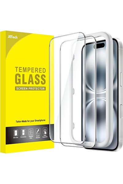 PWR Screen Protector for iPhone 16 6.1-Inch, Tempered Glass Film with Easy In...