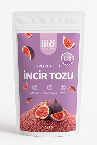 Lilo Natural Freeze Dried İncir Tozu 50 g - %100 İncir - Dondurularak Kurutulmuş Meyve Tozu