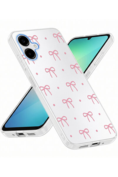 Rivor Samsung Galaxy A06 Uyumlu Kılıf Kamera Çıkıntılı Fiyonk Desenli İnce Za...