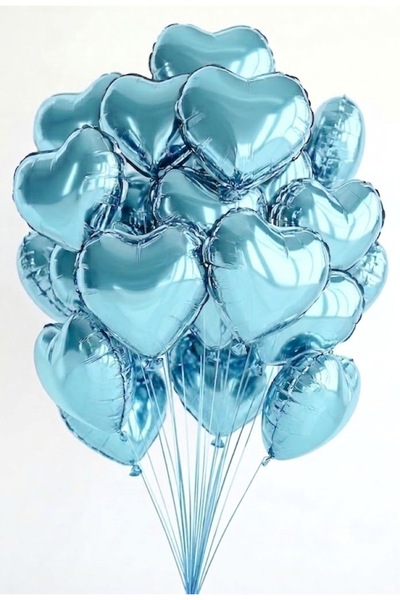 baloss fer 45 cm Blue Heart Foil Balloon 1 Piece Birthday Baby Shower Party O...
