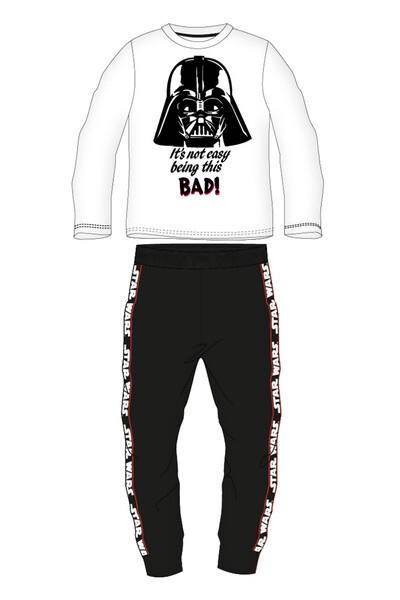 Star Wars Pijama alb-neagră 9-14 ani cu talie elastică și print mare flexibil...