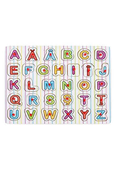 OEM Puzzle din lemn cu alfabetul, 31 de piese - 21.5x29.5cm Jucărie educativă...
