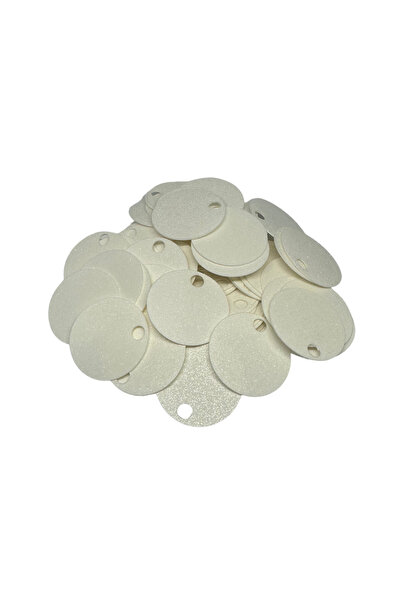 Bi hızlı Yarı Saydam Krem Çanta Pulu, Süsleme Pulu ( 20 Gram ) 30 Mm 55 Adet ...