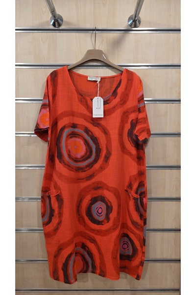 Park Moda Italian Short Dress 100% Cotton Fine Weave