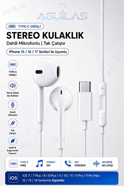 AGUILAS İphone 15-16-17 Serileri Uyumlu TAK ÇALIŞTIR - İphone Samsung Redmi T...