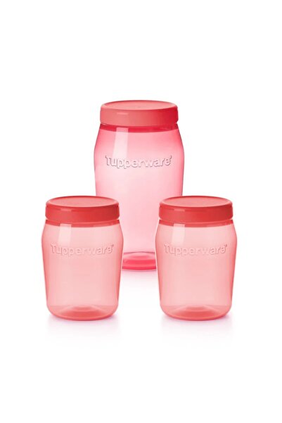 Tupperware Evrensel Kavanoz Kor Pırıltı 3 lü Yeni Renk