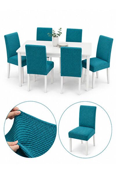 delfin HomeRoy Set 6 Huse Scaune Universale Supra - Elastice Set 6 bucăți
