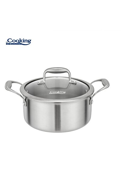 OEM SEMIOALA INOX+CAPAC STICLA 20x10CM, 2.8L, ATOMIC3, COOKING BY HEINNER
