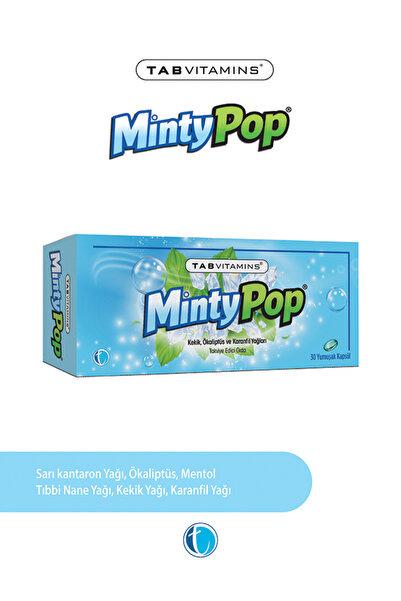 Tabvitamins Mintypop Kekik, Karanfil ve Ökaliptüs Yağları İçeren 30 Yumuşak K...