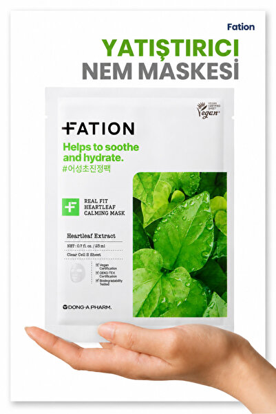 Fation 5 Adet Real Fit Heartleaf Calming Mask | Heartleaf, Tea Tree ve Mugwor...