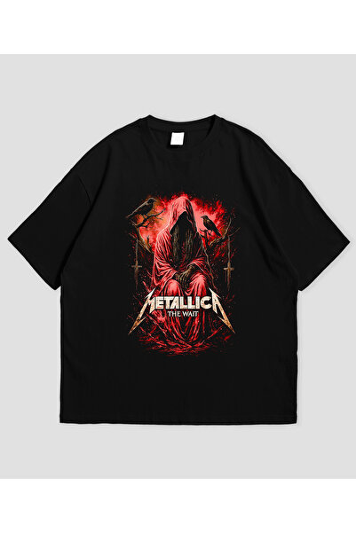Grafftee Clothing Μπλουζάκι Metallica Wait με στάμπα, Unisex, Oversize
