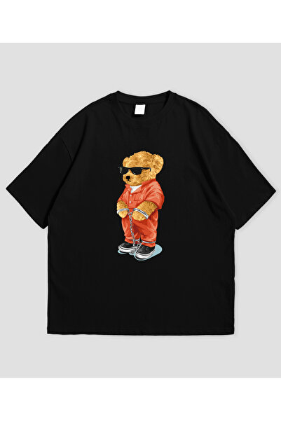 Grafftee Clothing Тениска с принт  "Мечка-затворник на съдбата ", унисекс, ов...