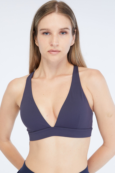 Issha Cross Strap - V Yaka Çapraz Sırt Detaylı Kendinden Pedli Spor Sütyen