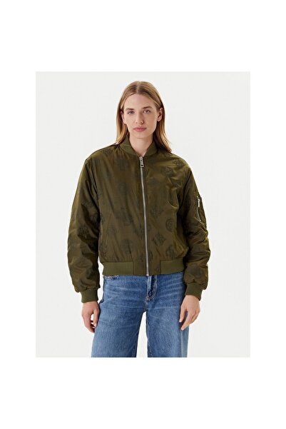 Guess Geacă bomber de damă W5YL08WHDK2 Kaki