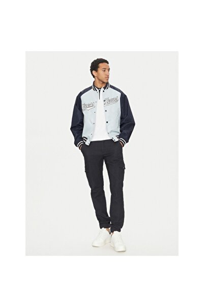 Guess Jeans Geacă bomber bărbați M5GL32WHAA2 Albastru