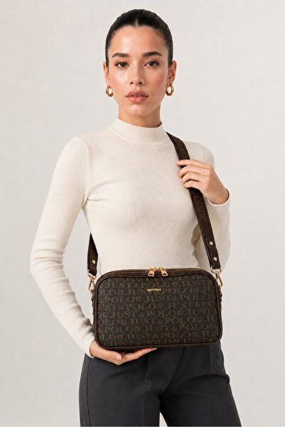Just Polo Women's Hand and Shoulder Bag with Multiple Compartments, Zipper, L...