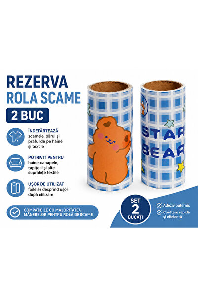 OEM Set de 2 rezerve pentru rolă de curățat scame