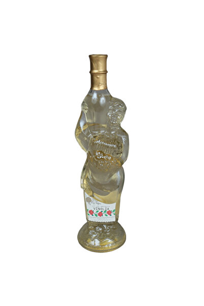LimArt Vin alb demidulce, Sticla decorativa figurina Tarancuta cu struguri, 7...