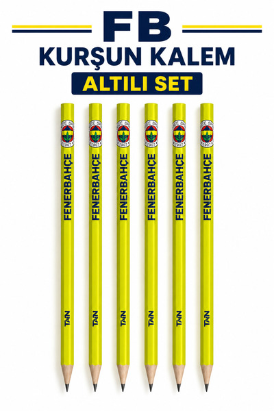 Fenerbahçe FB Kurşun Kalem 6 Adet – Sarı Lacivert Taraftar Temalı Altılı Kale...