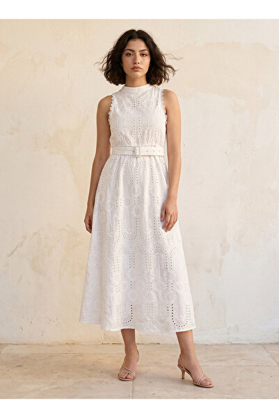FAV SCHIFFLI SLEEVELESS DRESS