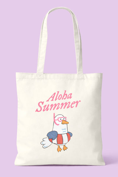 Hayali Şeyler Aloha Summer Gull Cloth Bag