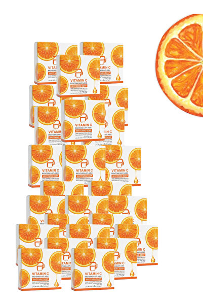 PYRON 25 Pieces Vitamin C Brightening And Anti-Aging Whitening Soap Orange 10...