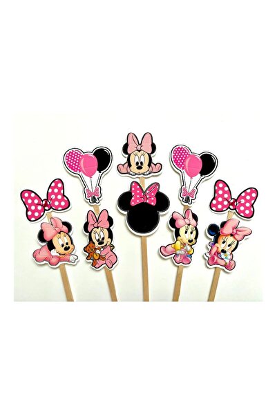 DecoParty Set de decorațiuni pentru tort – Tematică BABY MINNIE, 10 piese, Ca...