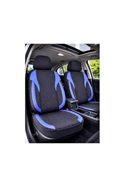 OEM Huse scaune auto universale, fractionate, XL, Textil, Negru cu Albastru