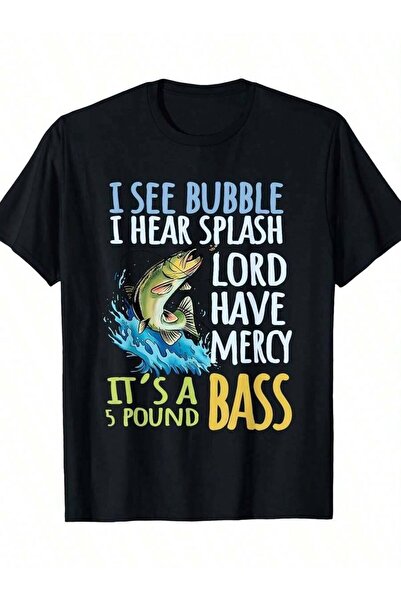 9TAY Men'S Funny Fishing Graphic T-Shirt - 180g Heavyweight 100% Round Neck S...
