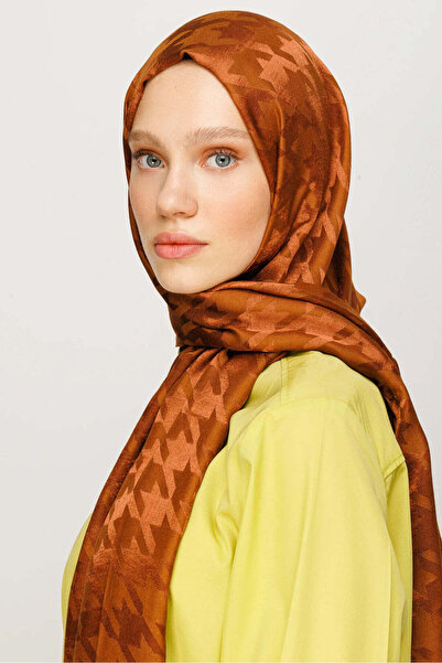 wesscollection شال نسائي منسوج من الجاكار اللامع بنقشة مخالب الغراب 75x185 سم