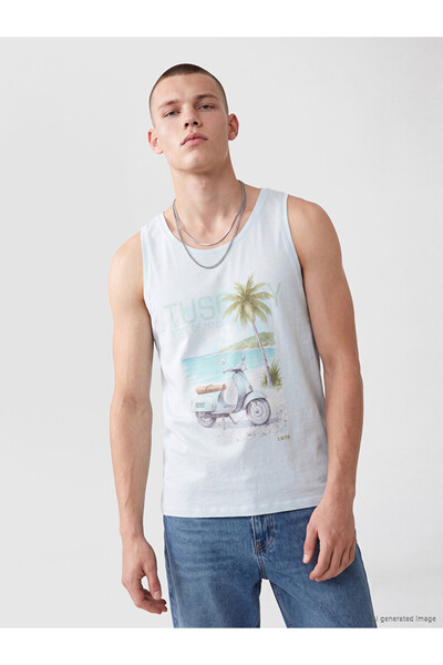 LC Waikiki I Zero Roba Yaka Printed Men's Sleeveless T-Shirt from Freezen Store