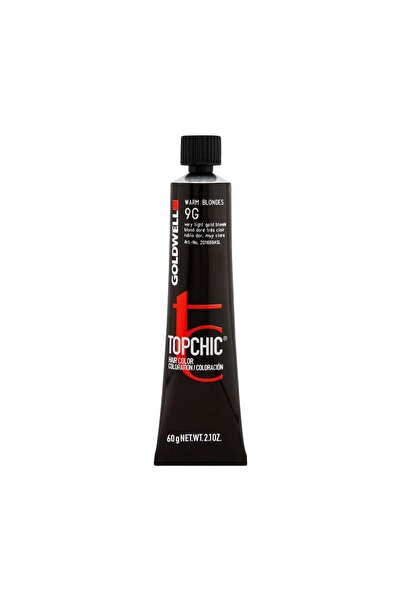 GOLDWELL TopChic, Vopsea de păr permanentă, 9G Blond auriu foarte deschis, 60 ml